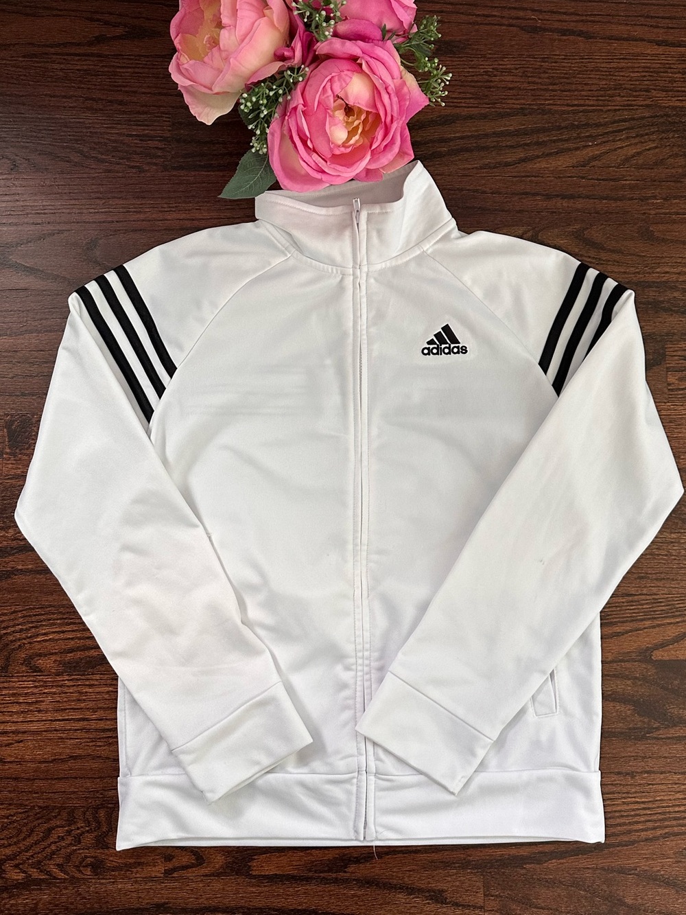 Adidas track jacket, size M/10-12